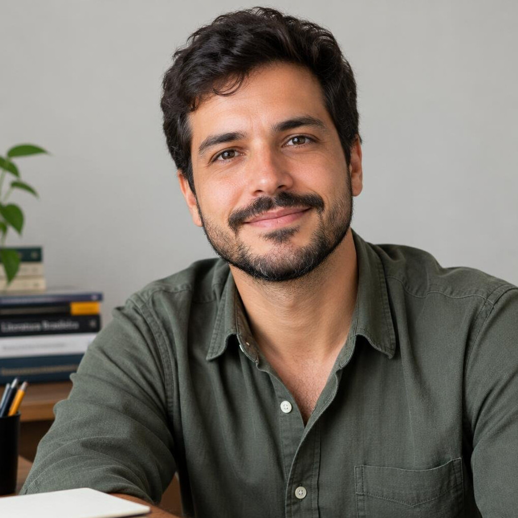 Portrait of a bearded man smiling