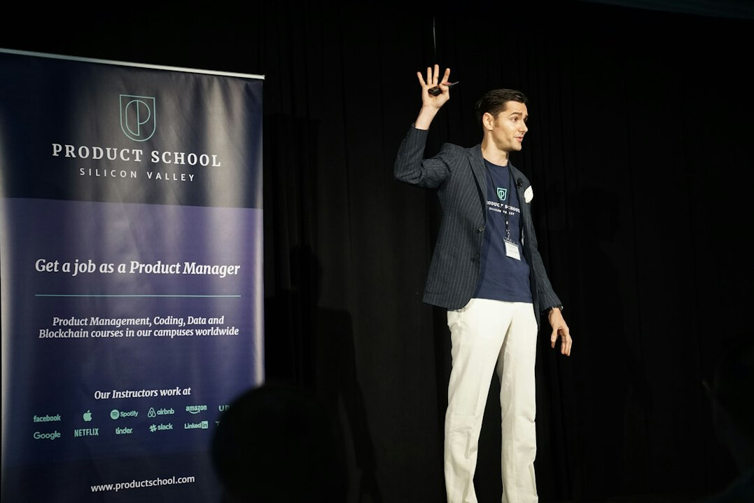 man giving presentation